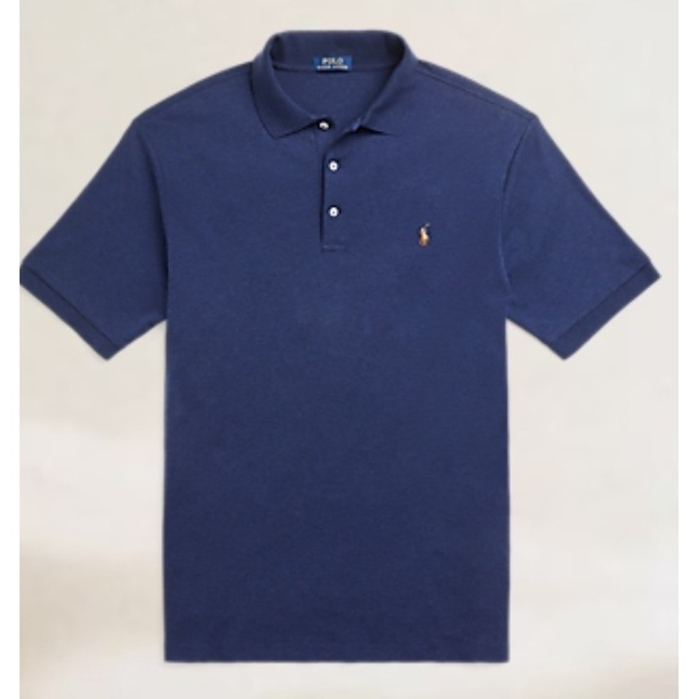 Polo Ralph Lauren Indigo Mesh Polo Shirt Navy Blue w/ Pony Men's Size 5XB NWT